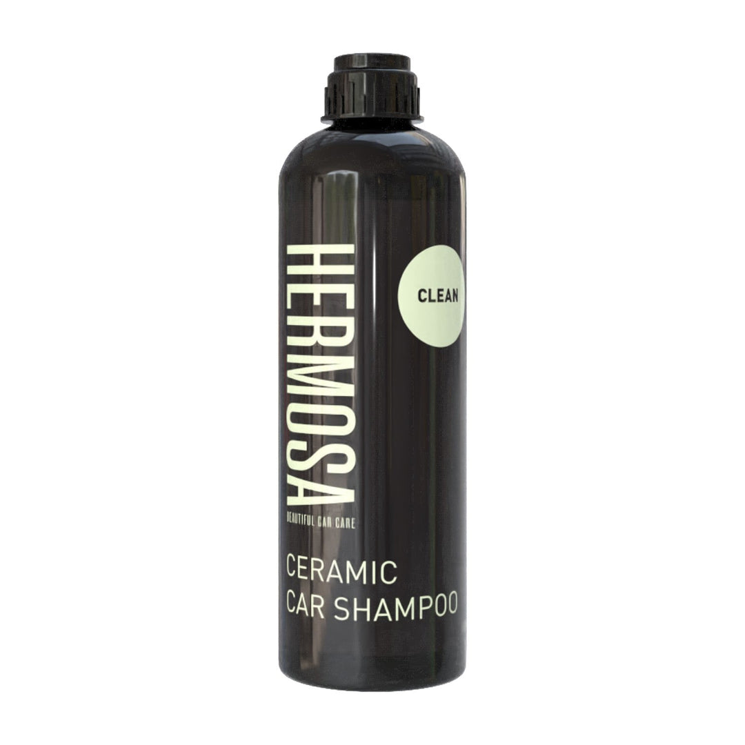 Hermosa Ceramic Car Shampoo bottle with a clean label